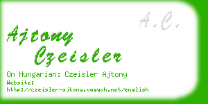 ajtony czeisler business card